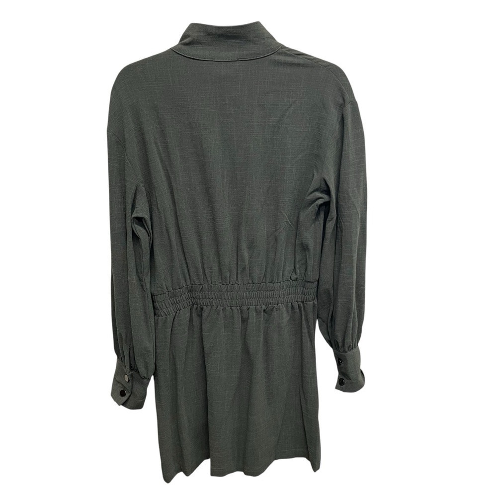 Line & Dot Poppy Mino Dress In Olive Long Sleeve Womens medium utility military - Picture 2 of 9